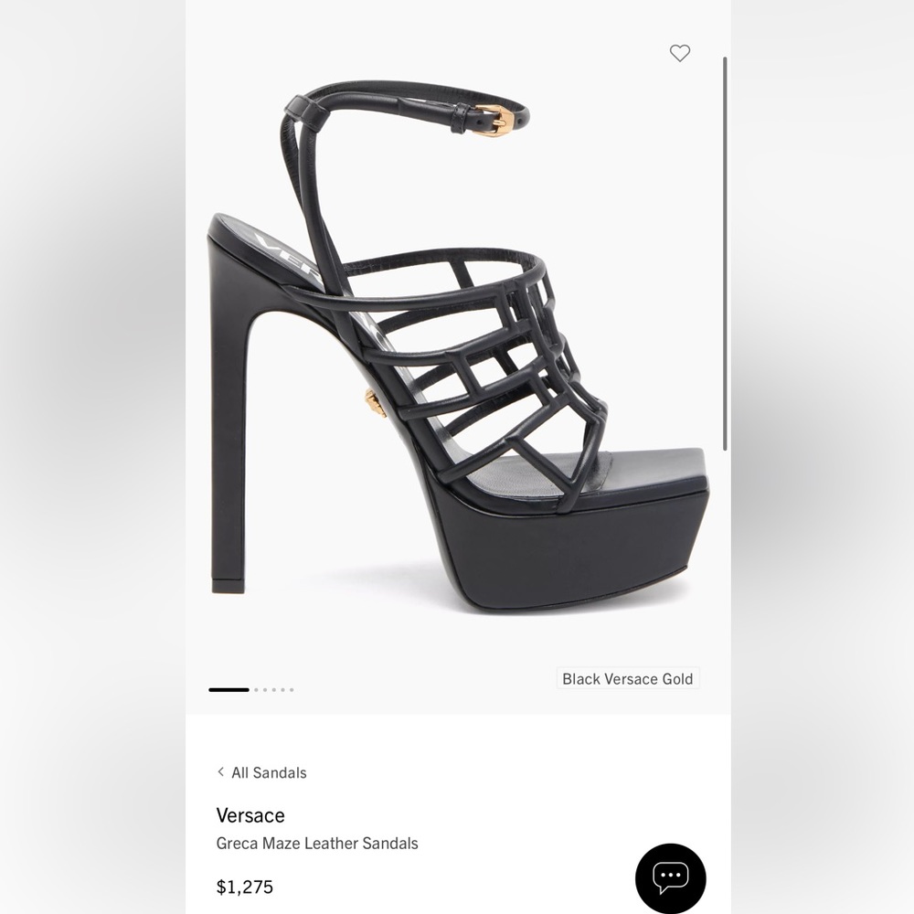 VERSACE GRECA LEATHER SANDAL